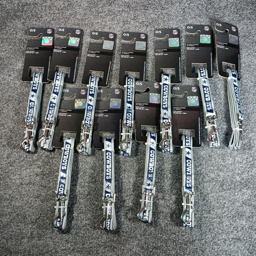 Dallas Cowboys Dog Leash Lot‎ of 11 One Size 5 Feet Official NFL Pet Gear